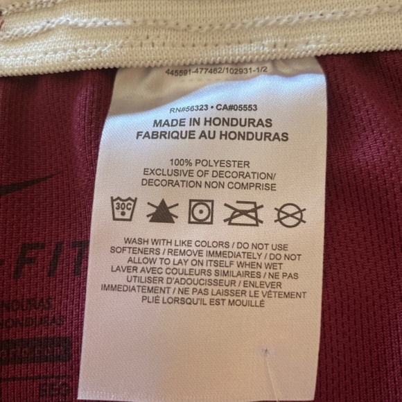 Nike Mini Sport Skirt (Burgundy) - Picture 4 of 10